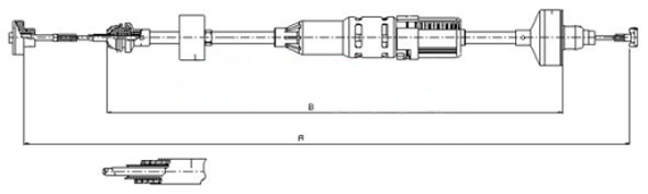 Трос зчеплення VW GOLF III (1H1) 1.6 1.6 1995.07 - 1997.08 METZGER (10.3443) Metzger фото 2