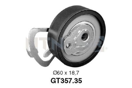 Ролик модуля натяжителя ремня SEAT LEON 2000-2005, VOLKSWAGEN BORA 1999-2005, GOLF 1999-2006, L SNR (GT357.35) SNR фото 2