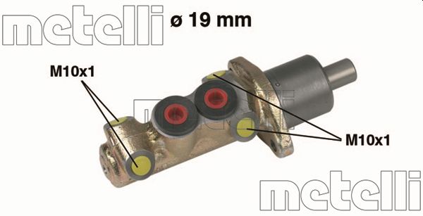 Циліндр гальмівний головний D=19.05 CITROEN AX (ZA-_) 07/86-12/98 / PEUGEOT 106 I (1A, 1C) 08 METELLI (05-0061) Metelli фото 2