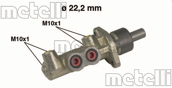 Циліндр гальмівний головний D=22.2 NISSAN PRIMERA (P10) 06/90-06/96 / NISSAN PRIMERA (P11) 06 METELLI (05-0220) Metelli фото 2
