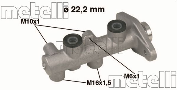 Циліндр гальмівний головний HYUNDAI,GETZ(TB) 9/02- METELLI (05-0345) Metelli фото 2