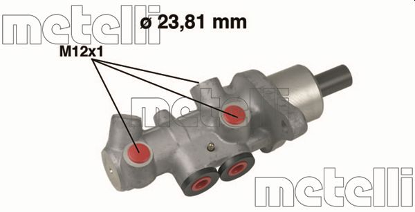 Циліндр гальмівний головний SEAT,LEON I 11/99-9/05,TOLEDO II 4/99-9/04;SKODA,OCTAVIA II 9/96- METELLI (05-0536) Metelli фото 2