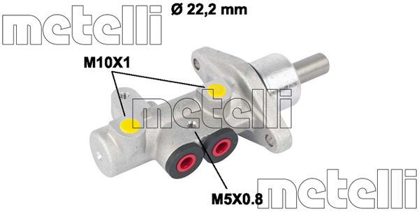 Циліндр гальмівний головний VW GOLF III (1H1) 1.6 1992.09 - 1997.08 1.6 ABU, AEA, AEE METELLI (05-0549) Metelli фото 2