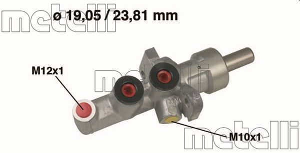 Циліндр гальмівний головний MB,SLKI(R170) 9/96-2/04 METELLI (05-0619) Metelli фото 2