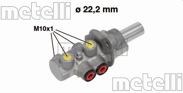 Циліндр гальмівний головний FIAT,DOBLO CARGO (223) 3/01-;FIAT,DOBLO RESTYLING (119) 5/05- SYS METELLI (05-0676) Metelli фото 2