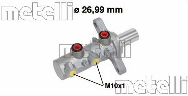 Циліндр гальмівний головний FIAT,DUCATOV (250,251) 2/06- SYS=BOSCH, -20Q, -VDC METELLI (05-0728) Metelli фото 2
