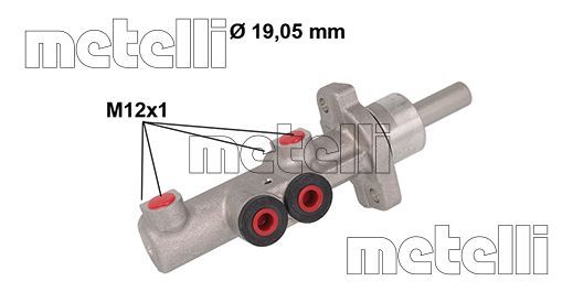 Циліндр гальмівний головний SEAT/VW FABIA I1.2-2.0,FABIA II,POLO V 1.2-1.9TDI 00- METELLI (05-0882) Metelli фото 2