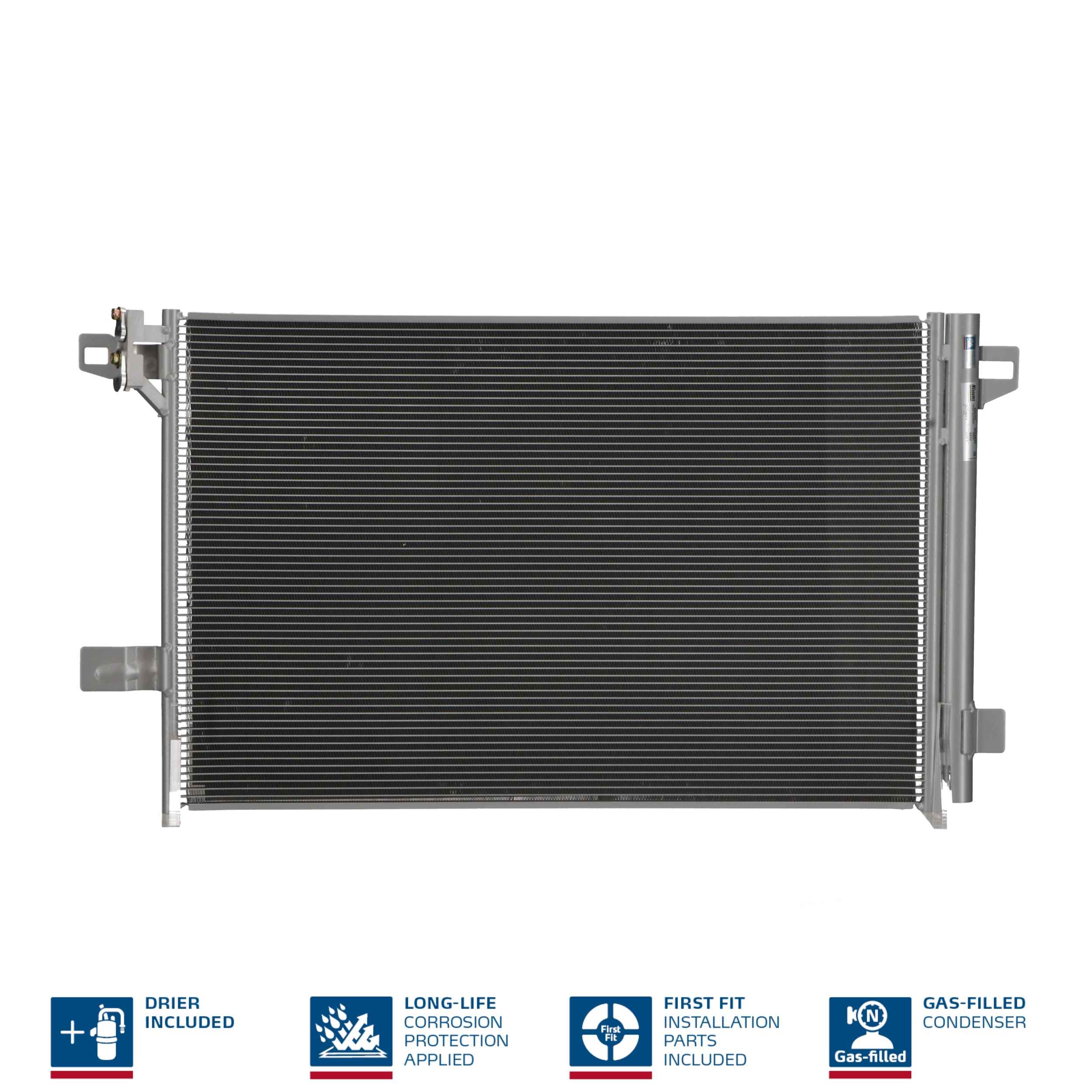 Конденсер кондиціонера VOLKSWAGEN TRANSPORTER T6 (SF, SG) (15-) 2.0 TFSI|VOLKSWAGEN TRAN NISSENS (940732) Nissens фото 2