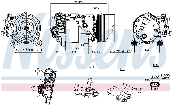 Компресор кондиціонера BMW X5 (F15, F85) SDRIVE 25 D 2013.08 - 2018.07 NISSENS (891019) Nissens фото 2