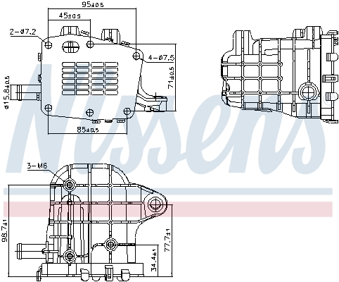 Радіатор відпрацьованих газів FORD KUGA II (DM2) - 2.0 TDCI (09.2014 - 06.2019) NISSENS (989481) Nissens фото 2