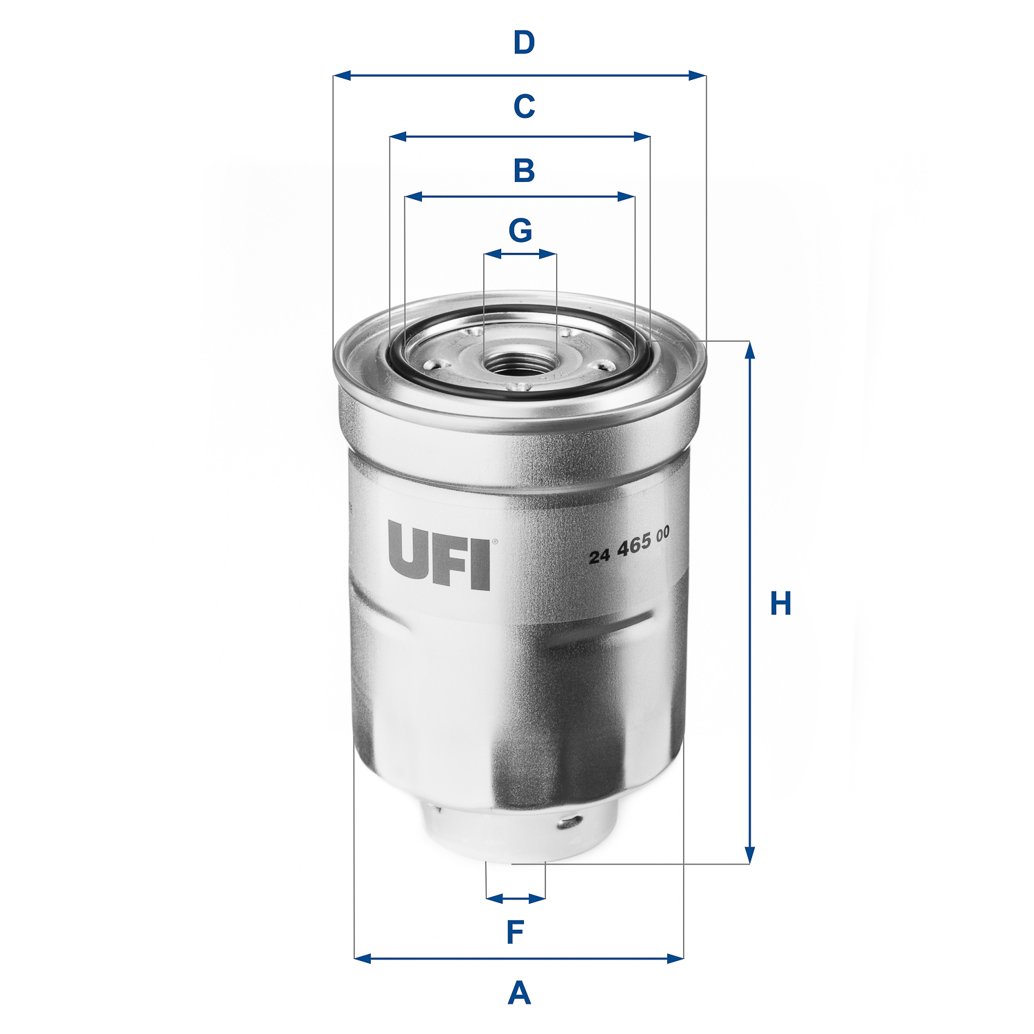Фільтр паливний MITSUBISHI OUTLANDER III (GG_W, GF_W, ZJ, ZL, ZK) 2.2 DI-D (GF6W) UFI (24.465.00) UFI фото 2