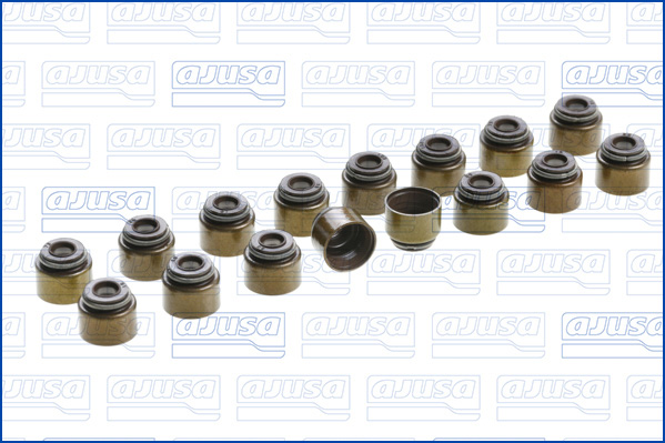 Комплект сальників клапанів IN/EX (SET) MITSUBISHI 4M41/4G61/4G61T, HYUNDAI G4CR/G4JS2 (16PCS AJUSA (57020200) AJUSA фото 2