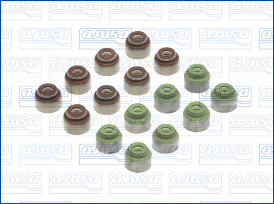 Комплект сальників клапанів IN/EX (SET) MAZDA FP/FS/ZL/ZM/BPD, TOYOTA 5E-FE/5A-FE/7A-FE/2TZ-F AJUSA (57038300) AJUSA фото 2