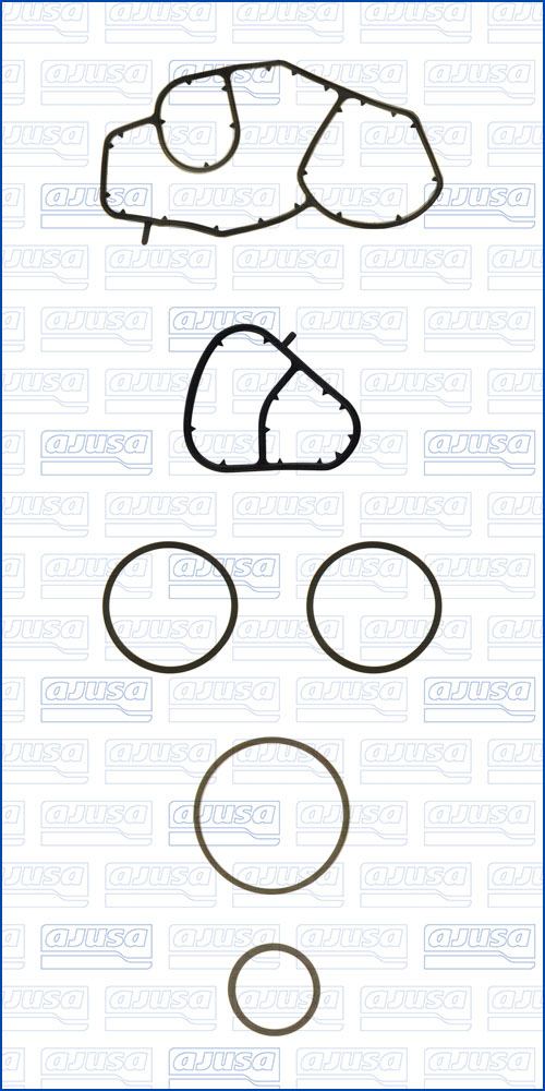 Комплект прокладок гумових OIL COOLER (SET) PSA/FORD 1.4/1.6HDI/1.5TDCI 01- AJUSA (77085000) AJUSA фото 2