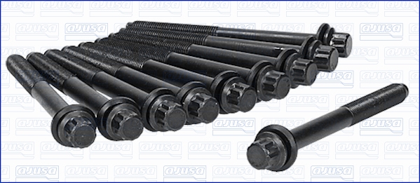 Комплект болтів з головкою системи TORX з чорного металу MITSUBISHI 2.0D/TD 4D68/4D68T AJUSA (81021000) AJUSA фото 2