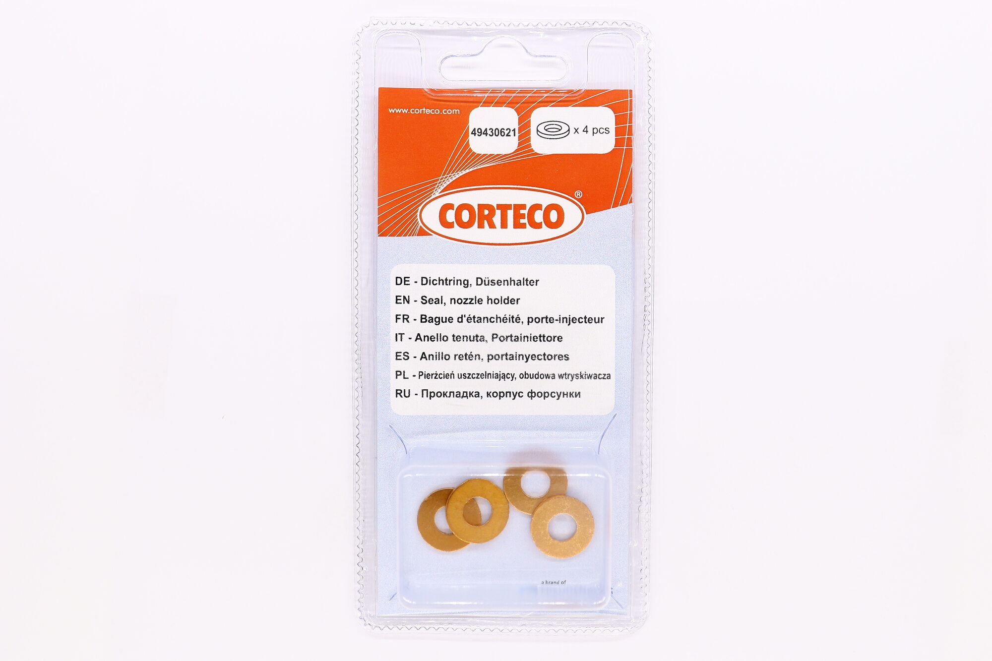 Термошайба SET (4PCS) FORD УЩІЛЬНЕННЯ ФОРСУНКИ CORTECO (49430621) Corteco фото 2