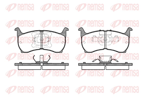 Колодки гальмівні дискові MAZDA 626 II (GC) 2.0 1982.11-1990.01 REMSA (0164.00) Remsa фото 2