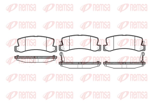 Колодки гальмівні дискові TOYOTA CAMRY ЛІФТБЕК (_V3_) 2.4 2001.08-2006.11 REMSA (0214.22) Remsa фото 2