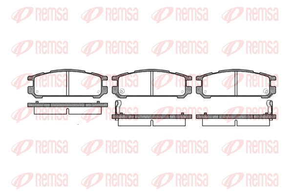 Колодки гальмівні дискові SUBARU LEGACY II (BD) 2.0 1994.01-1999.10 REMSA (0342.02) Remsa фото 2