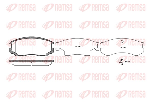 Колодки гальмівні дискові DAIHATSU TERIOS (J2_) 1.5 2005.11- REMSA (0357.22) Remsa фото 2