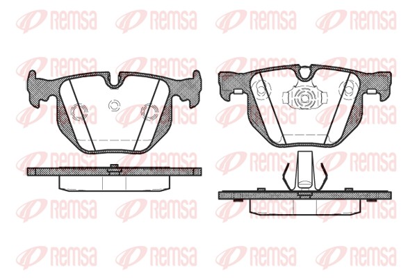 Колодки гальмівні дискові BMW 7 (E65, E66, E67) 3.0 2001.07-2009.12 REMSA (0381.40) Remsa фото 2