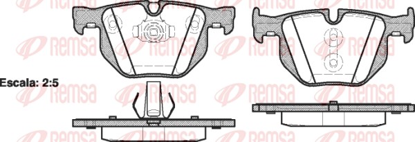 Колодки гальмівні дискові BMW X5 (E70) 3.0 2006.02-2013.07 REMSA (0381.61) Remsa фото 2