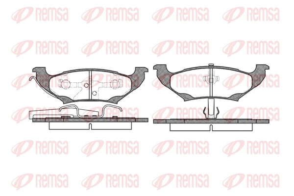 Колодки гальмівні дискові (комплект 4 шт) CHRYSLER VOYAGER / GRAND VOYAGER III (GS_, NS_) 2.5 1995.01-2001. REMSA (0690.10) Remsa фото 2