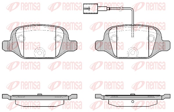 Колодки гальмівні дискові FIAT 500 (312_) 0.9 2007.07- REMSA (0727.12) Remsa фото 2