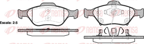 Колодки гальмівні дискові TOYOTA YARIS (_P13_) 1.3 2010.12- REMSA (0766.12) Remsa фото 2