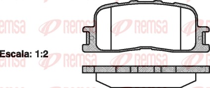 Колодки гальмівні дискові TOYOTA CAMRY ЛІФТБЕК (_V3_) 2.4 2001.08-2006.11 REMSA (0854.00) Remsa фото 2