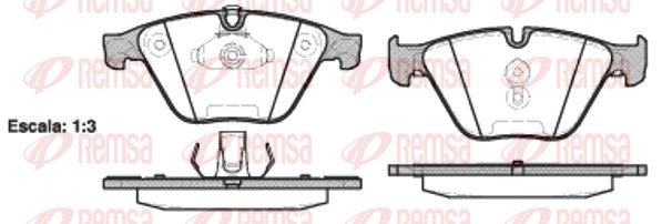 Колодки гальмівні дискові BMW 5 (F10) 3.0 2009.01-2016.10 REMSA (0857.20) Remsa фото 2