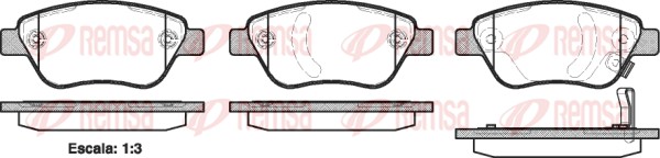 Колодки гальмівні дискові FIAT DOBLO ФУРГОН/МІНІВЕН (223_) 1.3 2000.11- REMSA (0858.31) Remsa фото 2