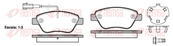 Колодки гальмівні дискові OPEL CORSA D (S07) 1.2 2006.07-2015.04 REMSA (0858.32) Remsa фото 2