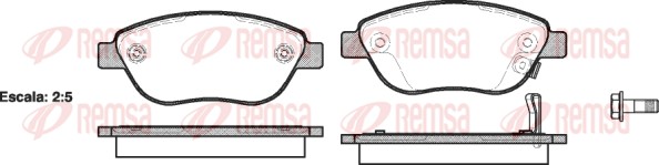 Колодки гальмівні дискові OPEL CORSA D (S07) 1.3 2006.07-2015.04 REMSA (0859.21) Remsa фото 2