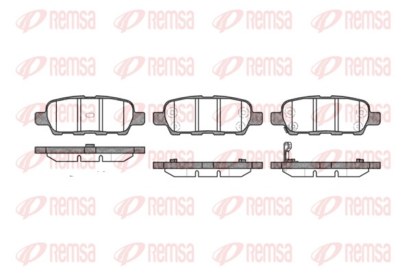 Колодки гальмівні дискові NISSAN TIIDA ХЕТЧБЕК (C11) 1.6 2004.05-2014.12 REMSA (0876.01) Remsa фото 2