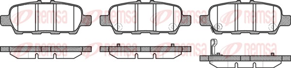 Колодки гальмівні дискові NISSAN LEAF (ZE0) 2010.11- REMSA (0876.31) Remsa фото 2