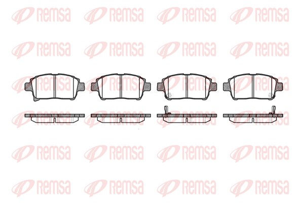 Колодки гальмівні дискові TOYOTA COROLLA ЛІФТБЕК (_E12_) 1.6 2000.08-2008.12 REMSA (0971.02) Remsa фото 2