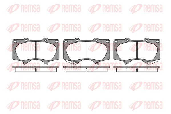 Колодки гальмівні дискові TOYOTA LAND CRUISER PRADO (_J15_) 2.8 2009.07- REMSA (0988.00) Remsa фото 2