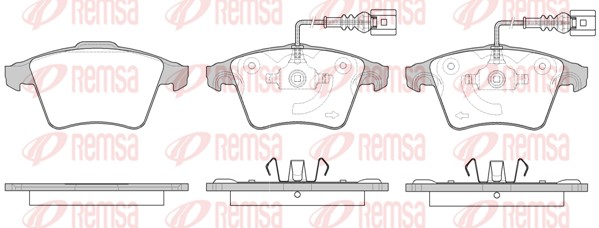 Колодки гальмівні дискові VW TOUAREG (7LA, 7L6, 7L7) 3.0 2002.10-2013.01 REMSA (1045.22) Remsa фото 2