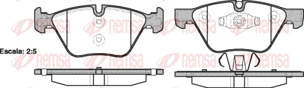 Колодки гальмівні дискові BMW 3 TOURING (E91) 2.0 2004.12-2012.12 REMSA (1052.10) Remsa фото 2