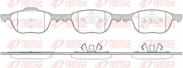 Колодки гальмівні дискові MAZDA 3 ЛІФТБЕК (BK) 1.6 1999.09-2009.12 REMSA (1082.00) Remsa фото 2