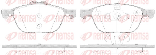 Колодки гальмівні дискові FORD KUGA II (DM2) 1.5 ECOBOOST 2014.09-2019.06 REMSA (1082.50) Remsa фото 2