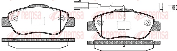 Колодки гальмівні дискові FIAT DOBLO ФУРГОН/МІНІВЕН (223_) 1.4 2000.11- REMSA (1100.11) Remsa фото 2