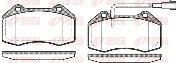 Колодки гальмівні дискові ALFA ROMEO MITO (955_) 1.4 2008.08-2018.10 REMSA (1113.12) Remsa фото 2
