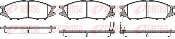 Колодки гальмівні дискові NISSAN ALMERA CLASSIC (B10) 1.6 2006.03- REMSA (1123.02) Remsa фото 2