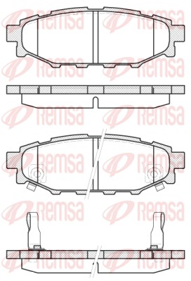 Колодки гальмівні дискові SUBARU FORESTER (SH_) 2.0 2007.12- REMSA (1136.12) Remsa фото 2