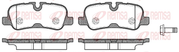 Колодки гальмівні дискові LAND ROVER RANGE ROVER III (L322) 4.2 2002.03-2012.12 REMSA (1159.10) Remsa фото 2