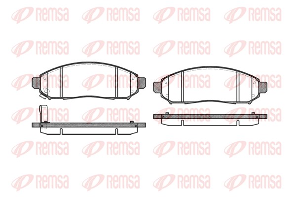 Колодки гальмівні дискові NISSAN PATHFINDER III (R51) 2.5 2005.01- REMSA (1162.01) Remsa фото 2