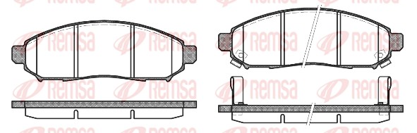 Колодки гальмівні дискові NISSAN LEAF (ZE0) 2010.11- REMSA (1162.12) Remsa фото 2