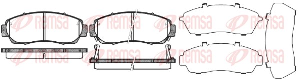 Колодки гальмівні дискові HONDA CR-V III (RE_) 2.0 2006.06- REMSA (1171.12) Remsa фото 2